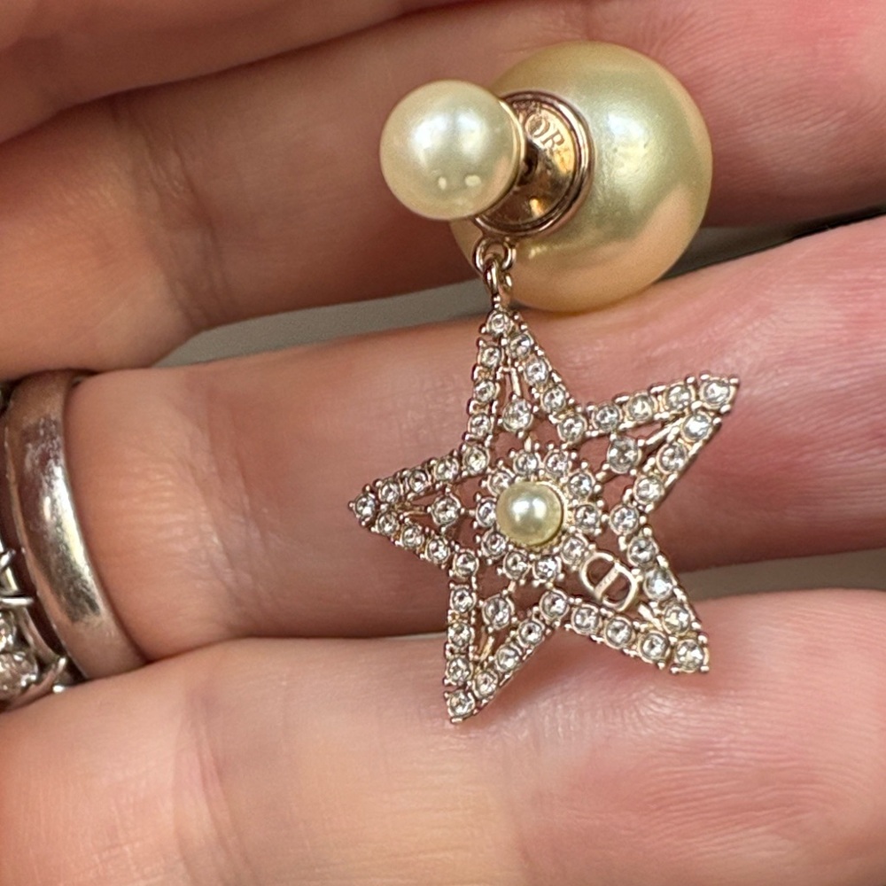 Dior Tribales Gold Star Earrings